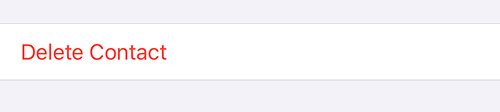 Delete contact button in iOS
